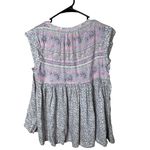 Lucky Brand  Blouse Womens Size S Multicolor Floral‎ Paisley V Neck Boho Chic Photo 7