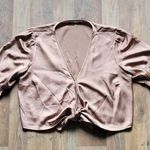 Abercrombie & Fitch Tie Front Satin Top Photo 0