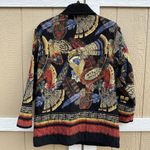 Vintage Sharon Young Sportswear Quilted Button Jacket Size Large Feathers Pocket Photo 1
