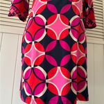 Banana Republic  Pink and Purple Diamond Patterned Disco Styled Dress Photo 3