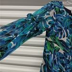 Anthropologie  Chloe Oliver Parterre Swing Dress Women's XS Blue Tropical Boho Photo 7