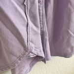 Aerie  LumberJane Fleece Button Up Oversized Shirt in a purple color variant XL Photo 6
