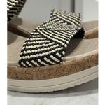 Bzees For Lifestride Resort Raffia Wedge Sandals Women's Sz 10 Black White Beige Photo 7