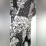 Butterfly by Matthew Williamson Open Front Caftan Kaftan Fringe Boho Size M Black Size M Photo 4