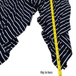 CAbi  Navy and White Asymmetrical Twirl Maxi Skirt Summer Flirty 5183 Size S Photo 7