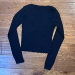 RSQ Black Cotton Long Sleeve Top with White Bows Photo 2