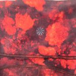 Athleta  Rainier Printed Tight Frozen Floral Warm Leggings XS Red Black 7/8 EUC Photo 5