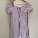 Korean style ruffle trim pastel purple mini dress Size M Photo 2