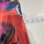 Old Navy Women Relaxed Tie-Cuff Linen-Blend Floral Tropical Top Blouse XL Coral Photo 5