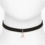 BP Initial Charm Suede Choker BLACK A Photo 0