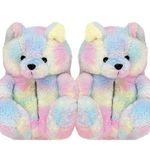 Women Teddy Bear Plush Slippers Photo 0