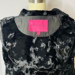 Betsey Johnson Black Fur Lined Cape Coat- Size Medium- Missing Belt Photo 9