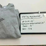 Nike‎ Embroidered Logo Sweater Sweatshirt Pullover Womens Size Medium Grey Gray Photo 9