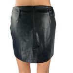 ZARA Women's Black Faux Vegan Leather Zipper Mini Straight Pencil Skirt Size XS Photo 2