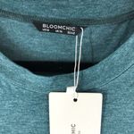 Bloomchic  Womens T Shirt Midi Dress Asymmetric Ruffle Flutter Sleeve Green 12 Photo 2