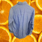 Bobbie Brooks Denim Embroidered‎ Floral Button Up Shirt Size Medium Blue Photo 6