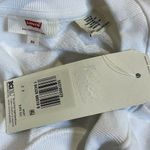 Levi's Womens 2X-Large Sweatshirt Stretch Long Sleeve White w/ Silver Logo New Photo 6