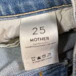 MOTHER Easy Does It Short‎ Denim Shorts Anchor Embroidered Striped Raw Hem 25 Blue Photo 5