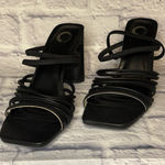 Journee Collection  Black Strappy Heels Photo 0