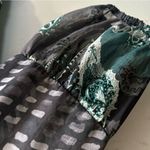 Cost Plus World Market BlK Grey White Buttoned Peplum 3/4 Sleeve Blouse Sz L/XL Size L Photo 7