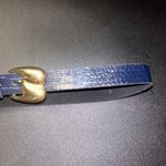 Navy Blue Faux Leather Textured Gold Photo 2