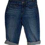 NYDJ  Size 0 Denim Sylvia Boyfriend Long‎ Roll Cuff Shorts Photo 0