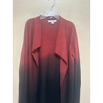 Adam Levine Womens Cardigan Ombre Red to Black Open Front Knit Sweater Small Photo 3