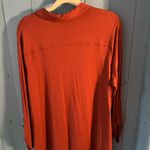 Apt. 9  Button Down Burnt Orange Blouse with Rolled Sleeves, Size XL Photo 4