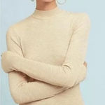 Anthropologie  Pure + Good mock neck golden ribbed knit striped shirt - size XS Photo 0