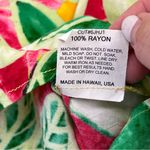 Jams World  Shirt Top Womens XS Hawaiian Kaimana Red Floral Beachy Tropical Light Photo 3