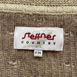 Vintage Steffner Country Wool Cardigan Knit Metal Clasp Holiday Women D36 Small Tan Size undefined Photo 6