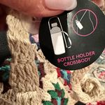 None Crocheted Multicolor Crossbody Bottle Holder Cotton Bag Photo 5