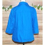 Coldwater Creek Blue Button Up Jacket Size 10 Lined 3/4 Sleeve Pockets Photo 7