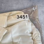 ZARA Ruched Mini Dress Womens M White Bodycon Short Sleeve Casual Party Club Photo 14