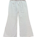 Nanette Lepore Nannette Lepore Women's White Pink Striped Wide Leg Pants Size 6 Photo 0