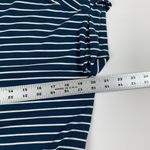 Matilda Jane  Set Sail Striped Maxi Dress Teal Blue Stripes Small V-Neck Photo 1