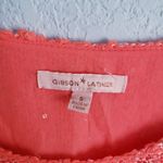 Gibson Latimer  Neon Orange Sequin Knit Sweater Photo 3