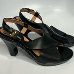 Sofft black‎ leather cross cross sling back pumps size 8 Black Photo 0