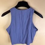 TALULAH Womens Button Down Henley Crop Top Blue Size Small Festival Boho Photo 4