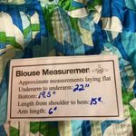 Maeve Women's Floral Ruffle Crop Top Size 1X Smocked Back Blue Green Summer Photo 10