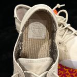 Tory Burch Cream Canvas Lace-Up Shoes Photo 2