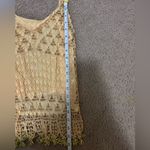 NEW WITH TAGS NWT Gina USA Vintage Butter Yellow / Gold beaded lace crochet top Size L Photo 5
