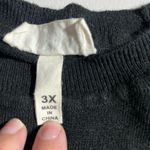 Derek Heart PLUS (3X) BLACK SWEATER DRESS WITH SEE THROUGH NETTING TO SLEEVES Photo 6