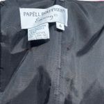 Vintage 90s Black Velvet Strapless Maxi Gown Pink Rose Trim Formal Evening XS Size 4 Photo 7