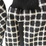 Maje Black White Check Plaid Zip Up Bomber Jacket Women’s Size 36/Small Photo 4