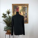 Women Size Large Black Floral Long Sleeve Top Pullover Round Neck Wimsigoth Photo 4