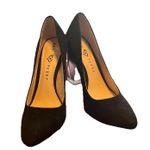 Katy Perry The A. W. Black Faux Suede Pumps Ombre Lucite Heel Dressy Women 8.5 Photo 0