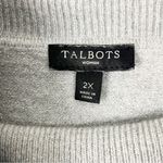 Talbots Merino Wool Blend Metallic Turtleneck Cropped Sweater, Size 2X Photo 2