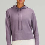 Lululemon Double Knit Sweater Long Sleeve Pullover Hoodie Dusky Lavender Purple Photo 0