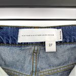 Victoria Beckham  Neat Boy Jean Blue Denim Tuxedo Stripe Fringe 27 Photo 7